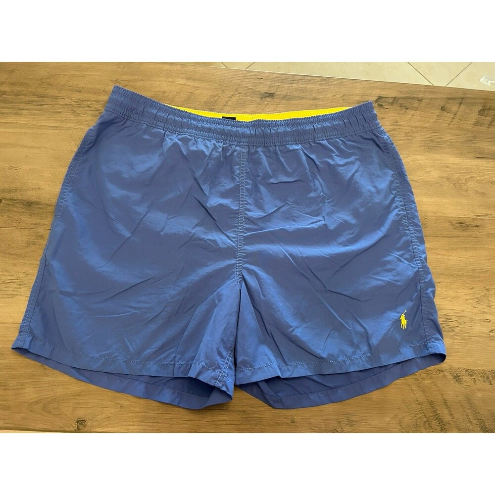 Vintage Polo Ralph Lauren Pony Player Logo Mesh Lined Swim Trunk Shorts Sz. L